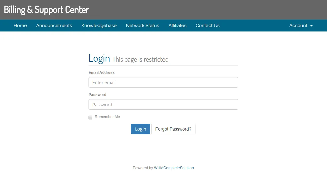 Client login