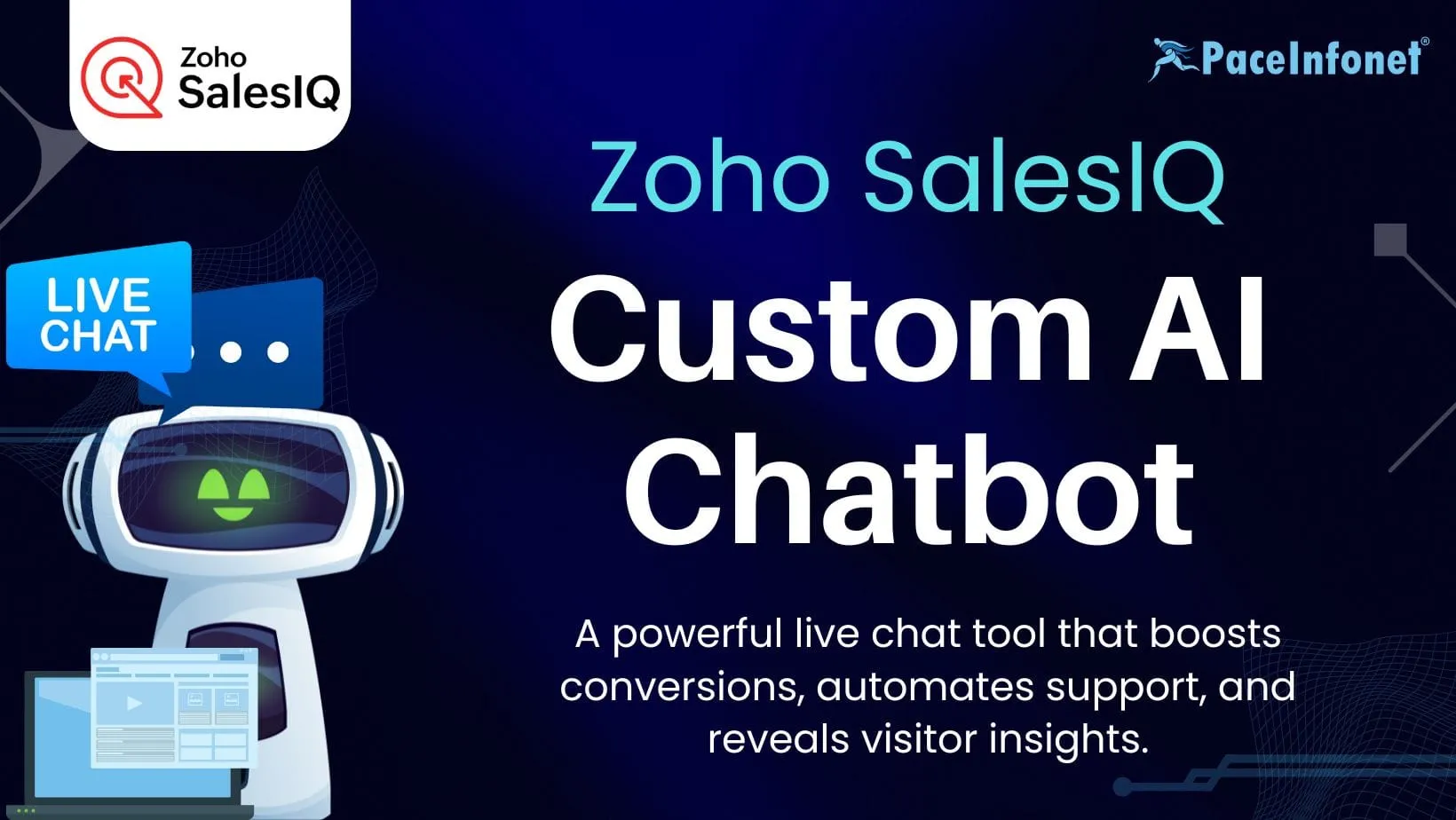 Illustration for Zoho SalesIQ: Smart Chat, Lead Gen, & Automation