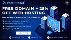 Free Domain + 25% Off NVMe Hosting by Pace Infonet